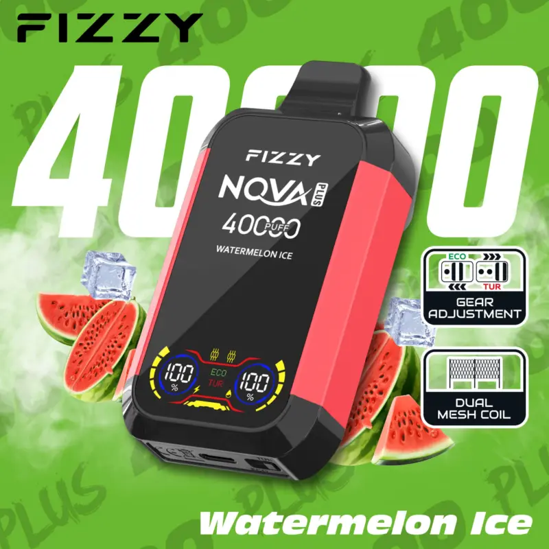 Fizzy Nova Plus 40000 40K Puffs Original Edition Dual Mesh LCD Display Disposable Vape EU Warehouse