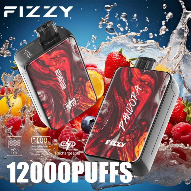 Fizzy Pandora 12000 12K Puffs 2% 5% Nicotine Original Edition LCD Display Disposable Vape