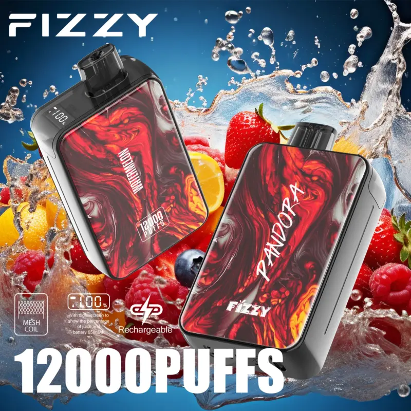 Fizzy Pandora 12000 12K Puffs 2% 5% Nicotine Original Edition LCD Display Disposable Vape