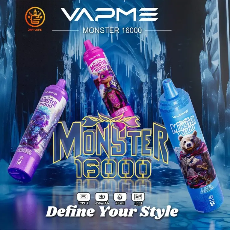 VAPME Monster 16000 Puffs Original LED Display Edition Disposable Vape Pen