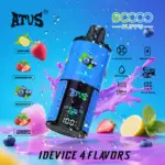 ATVS Warship 60000 60K Puffs 4 in 1 Flavors Newest Original Rechargeable LCD Display Disposable Vape