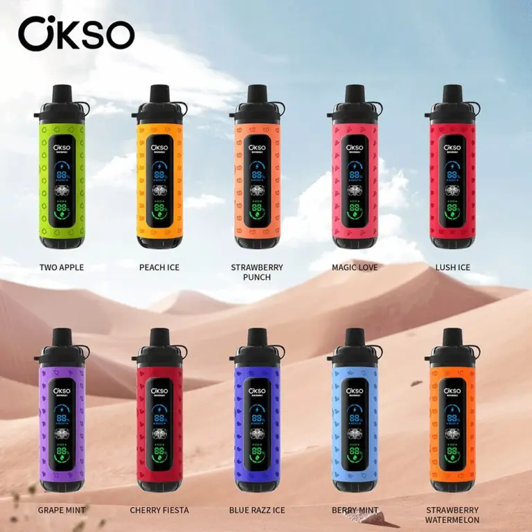 OKSO ShiSha Max 40000 40K Puffs Newest LED Display Leather Disposable Vape Pen