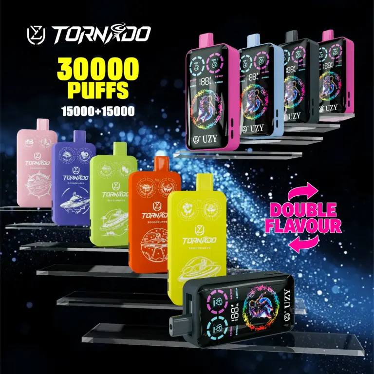 UZY Tornado 30000 30K Puffs Double Taste RGD Screen Display Disposable Vape
