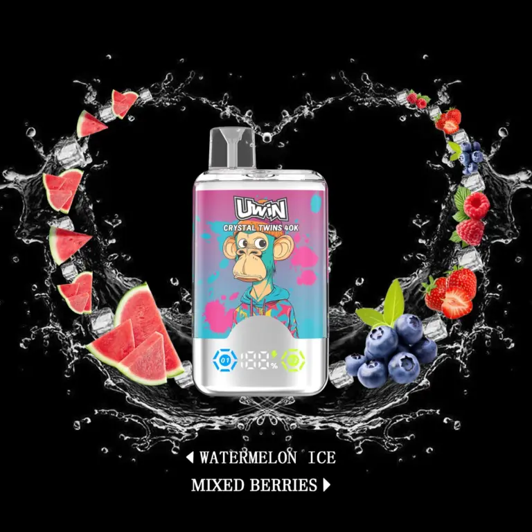 Uwin Twins Crystal 40000 40k Puffs Double Taste LED Display Disposable Vape