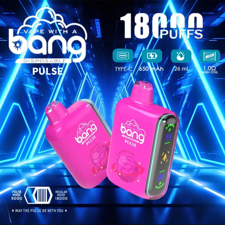 Bang Pulse 18000 18K Puffs Dual Mesh Disposable Vape Electronic Cigarette Pod