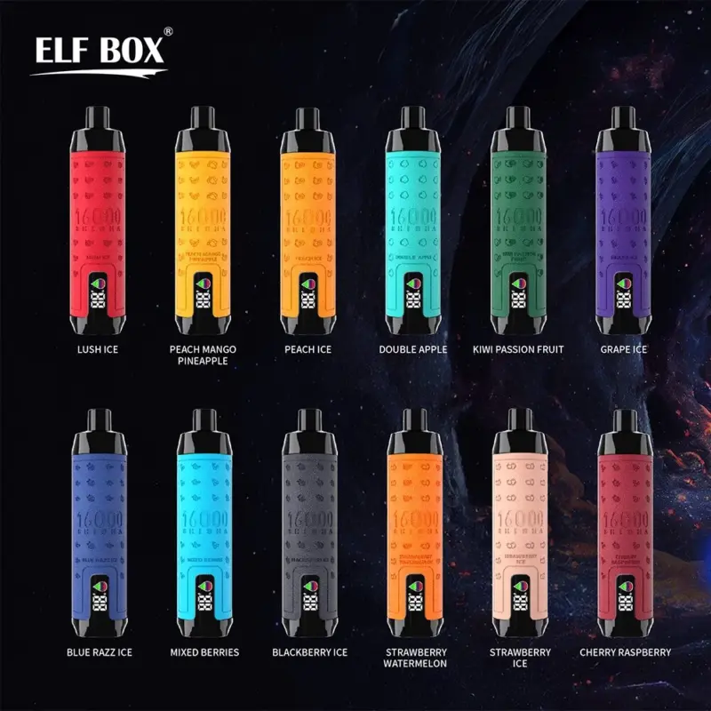 ELF BOX SHISHA 16000 Puffs LED Display Leather Disposable Vape Pen