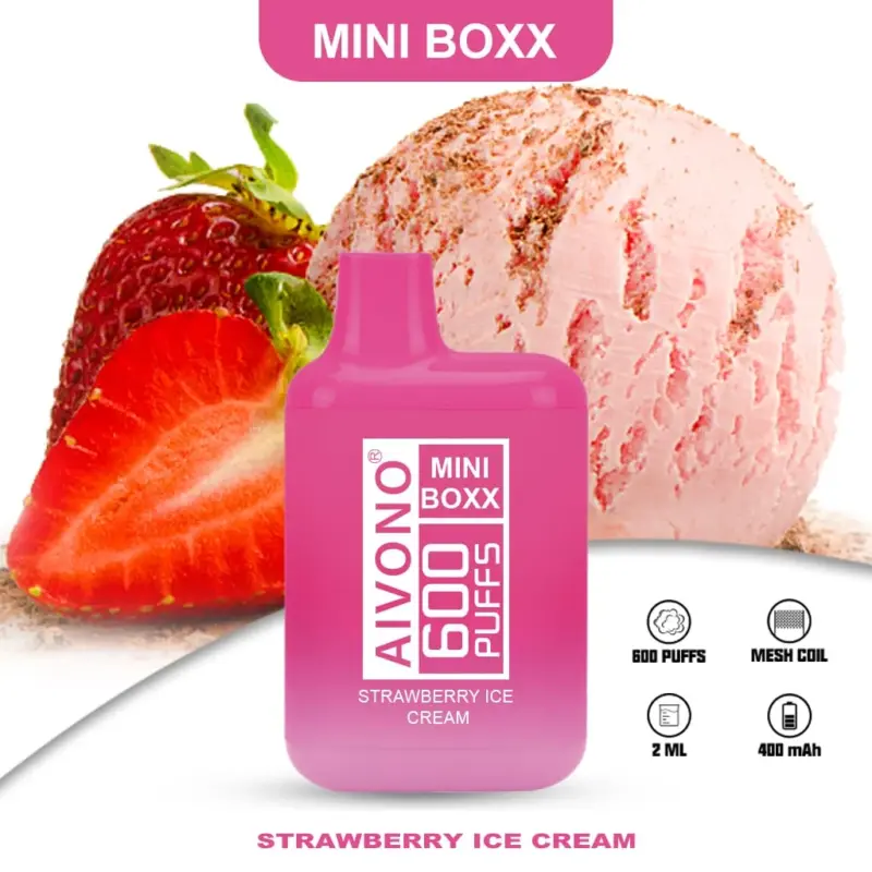 Aivono Mini Boxx 600 Puffs | 0%-5% nicotine, 2mL, 400mAh, bulk disposable vape