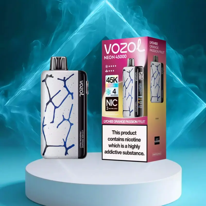 VOZOL NEON 45K | ultra-long 45000 puffs 20ml 50mg rechargeable disposable vape wholesale