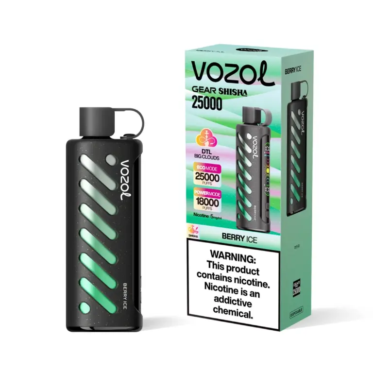 Vozol GEAR SHISHA 25000 | 25k dual mode 25000 puffs, smart screen bulk disposable vape